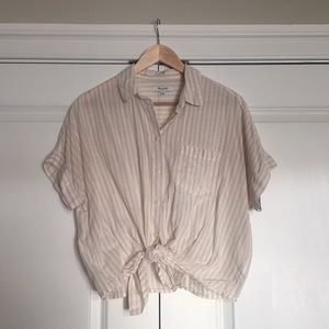 Madewell Tie-Front Button Down